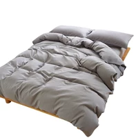Chăn đen nguyên chất bao gồm một mảnh 1.6x2.1 mét chăn đơn nam bao gồm một mặt hàng 160x210cm 220x240 màu trắng xám - Quilt Covers chăn phao muji	