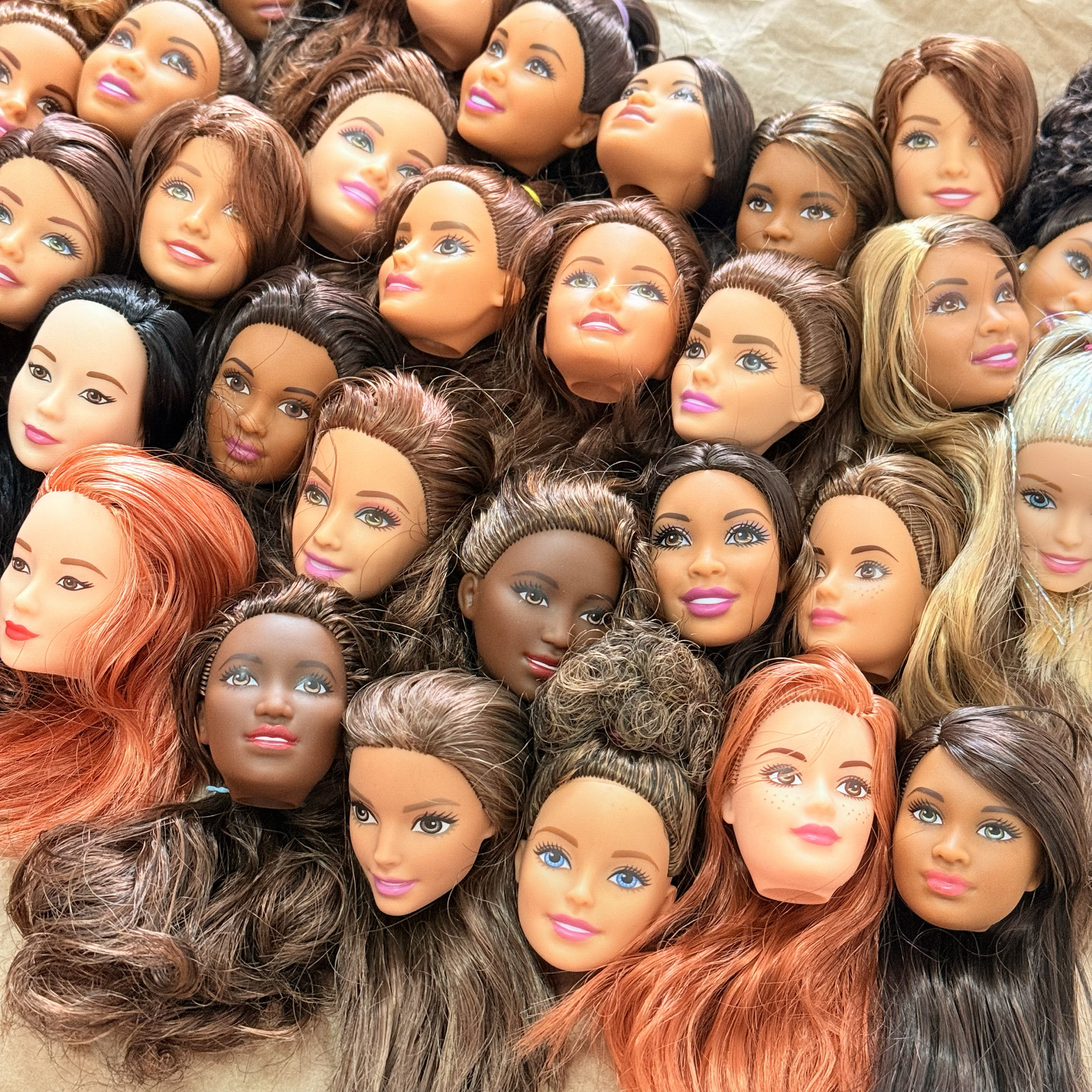 3娃娃头6分娃娃头30厘米娃娃头娃头爆炸头改妆娃头