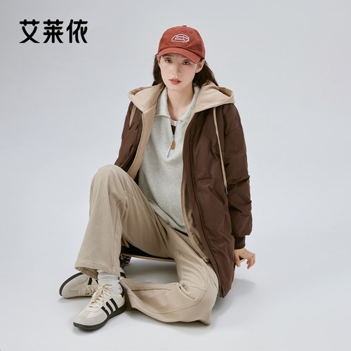 艾莱依爆款设计感鸭绒羽绒股