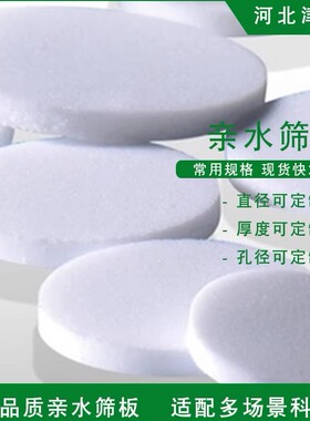 亲水筛板 聚乙烯PE材质 AC亲和层析柱筛板滤芯6.0mm ≤直径 ＜9mm