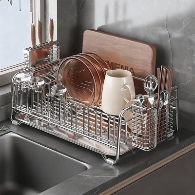 极窄沥水碗架304不锈钢厨房碗碟筷盘水槽边小尺寸超窄沥水置物架