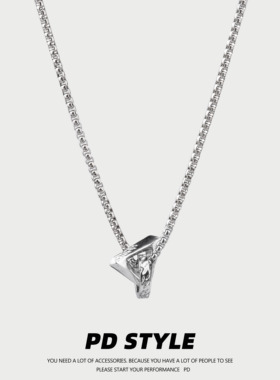 PDSTYLE 高级感方圆几何项链男女生小众百搭设计款毛衣链礼物吊坠