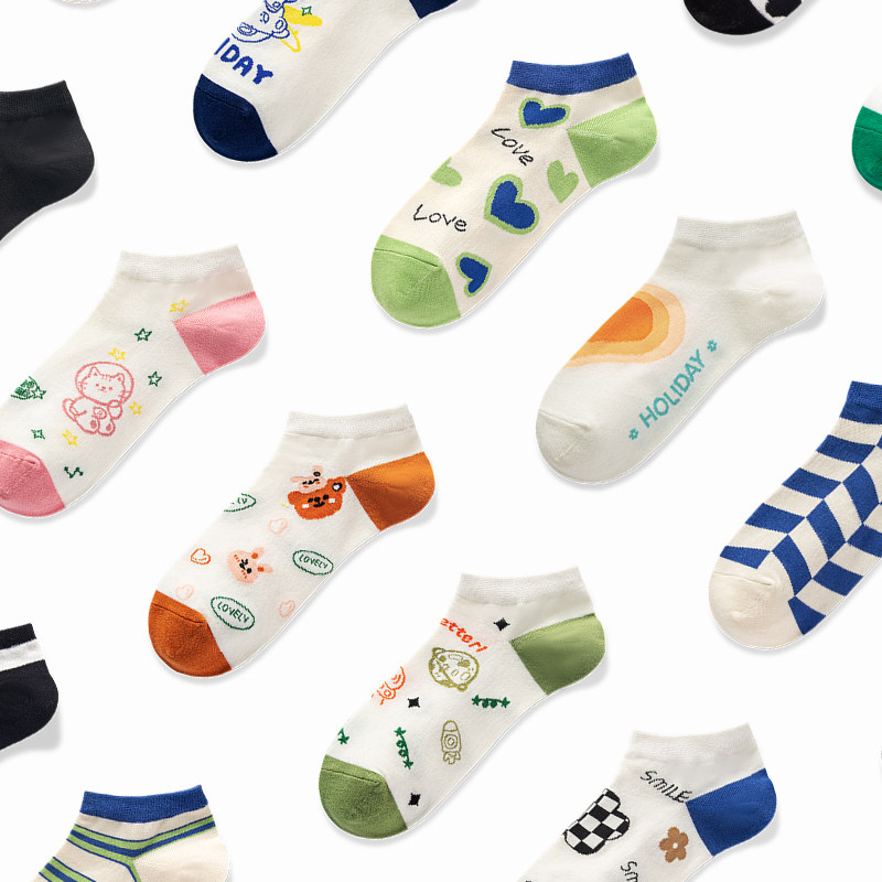 耐尔船袜女夏季棉纱防滑不掉跟透气女士春夏低帮袜子女棉潮款短袜,女士内衣/男士内衣/家居服,船袜,淘宝优惠券,粉丝福利购,淘宝优惠卷