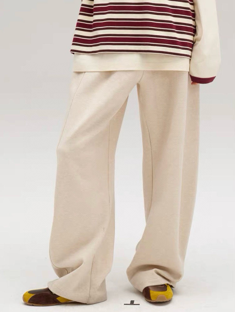 CAY羊毛双面绒空气层弯刀长裤