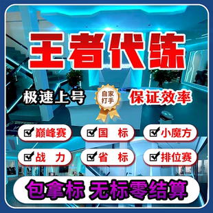 王者荣耀代练大小国标省标国服代陪打排位魔方称号巅峰赛包拿金标