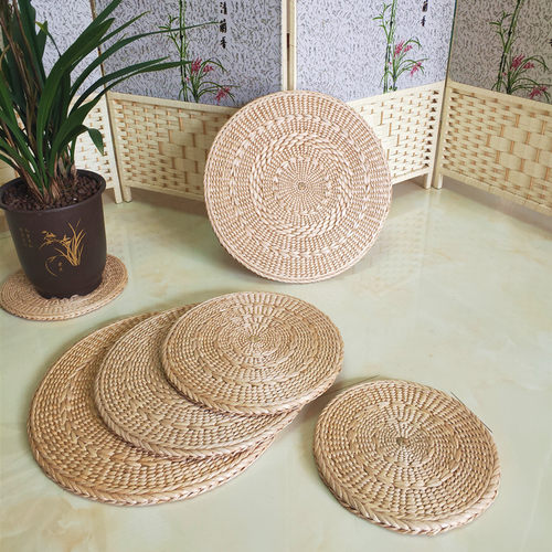 草编草编榻榻米打坐圆形瑜伽垫