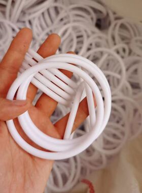 车挂环直径8.5爱心塑料圈diy捕梦网材料塑料白色圆环PP环保材质