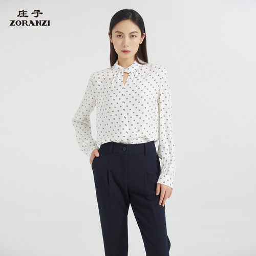 ZORANZI庄子直筒长袖上衣衬衫