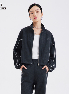 ZORANZI庄子女装春秋休闲百搭短款立领外套上衣WJS3053D-WJS3055D