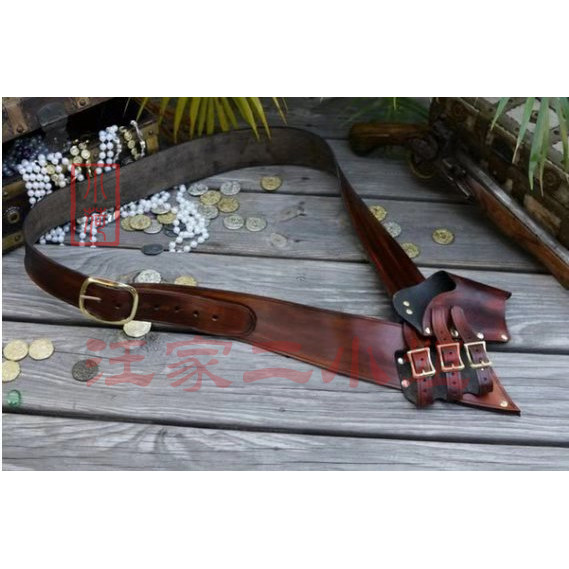 欧洲中世纪骑士皮带复古宽刀套剑套腰带剑鞘文艺复兴cosplay道具
