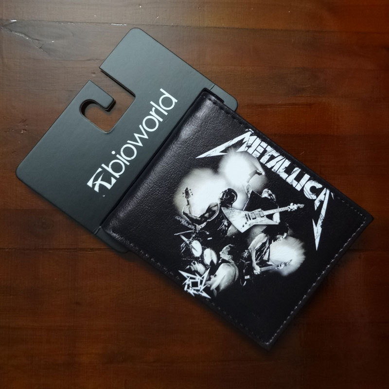 音乐周边 Metallica 美国金属摇滚乐队 短款二折钱包皮夹哥特朋克