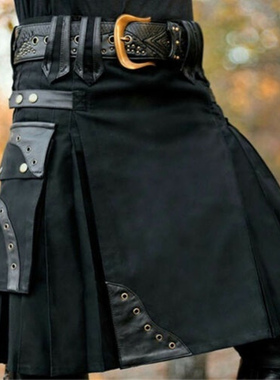 欧洲中世纪复古武士英格兰裙话剧演绎COS摄影写真万圣节服饰