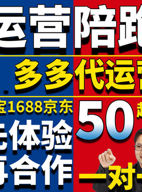 淘宝代运营推广拼多多运营陪跑指导网店托管服务商品1688优化