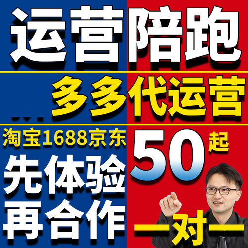 淘宝代运营推广拼多多运营陪跑指导网店托管服务商品1688优化