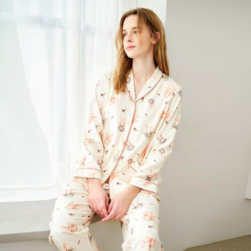 美标全棉女薄款可外穿家居服