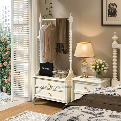 吉森木业法式奶油风实木挂衣架