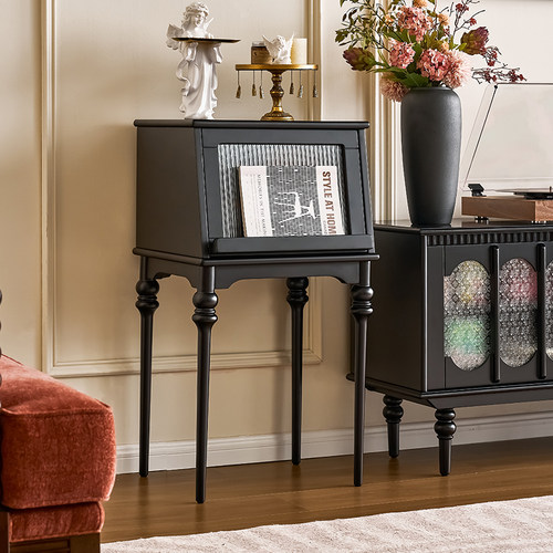 吉森木业法式复古高脚实木边几