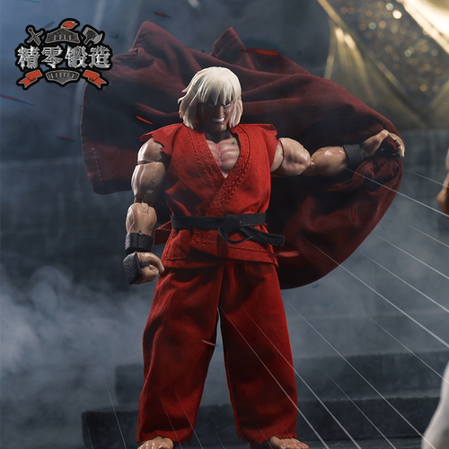 【精零锻造 现货】Jada街霸2手办6寸街霸布衣洗脑肯&将军拜森披风