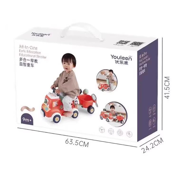 优乐恩婴幼儿多合一早教益智童车学步手推车可骑行声光玩具男女孩