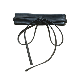 腰帶秋冬款 飾連衣裙大衣 腰封寬女士腰帶兩圈打結(jié)系帶束腰腰封女裝