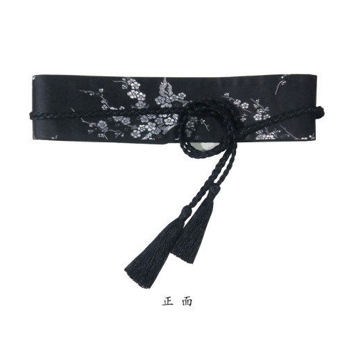 腰封梅花织锦缎男女和风流苏日式