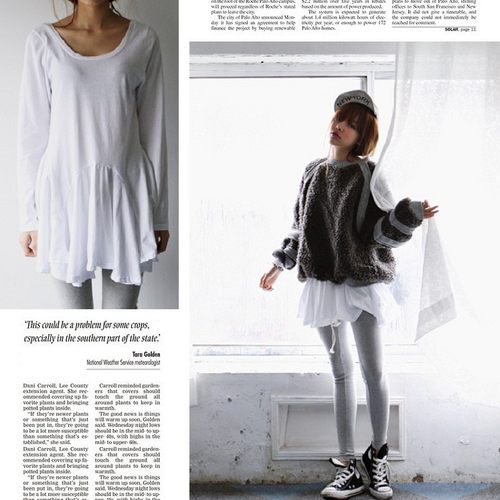 韩国纯棉个性不规则简约风打底裙