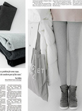 韩国女装弹力棉舒适磨毛绒面秋冬女打底裤保暖现货不起球修身k706