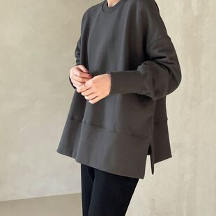 套头秋冬女卫衣休闲保暖打底纯棉 抓绒宽松长袖 T258韩国女装 新款