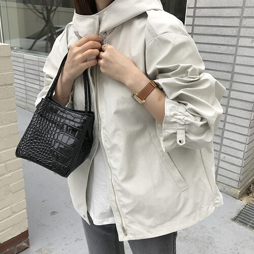 韩国女装秋冬防泼水保暖风衣外套