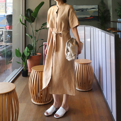 l68韩国女装新款2025亚麻通勤