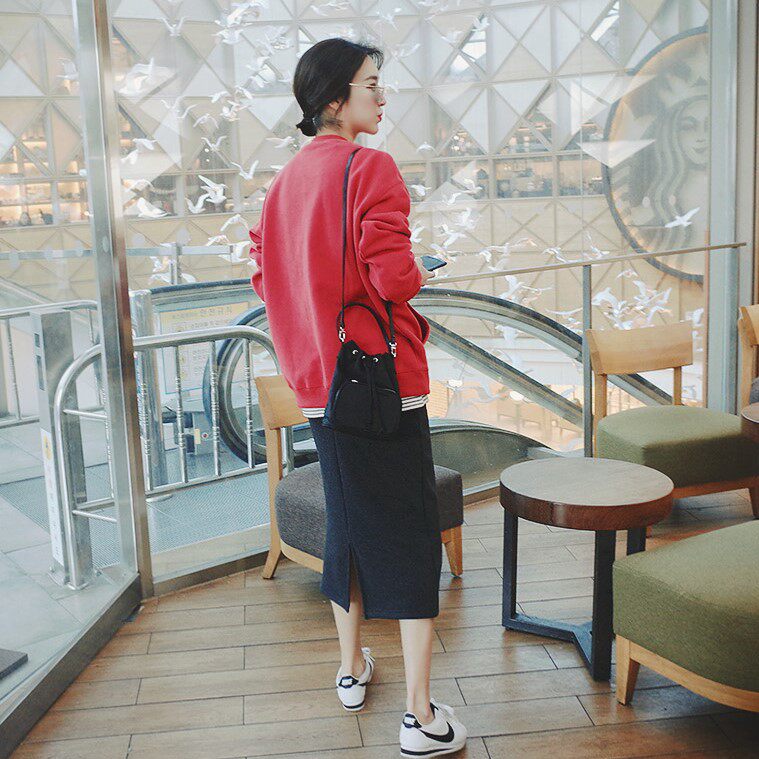 Q12韩国女装代开叉冬季中裙半身裙包臀修身显瘦不倒绒保暖加绒|msdalam kategori Butik wanita / wanita, skirt - dari Buy2taobao.com untuk memberikan perkhidmatan ejen Taobao profesional membeli