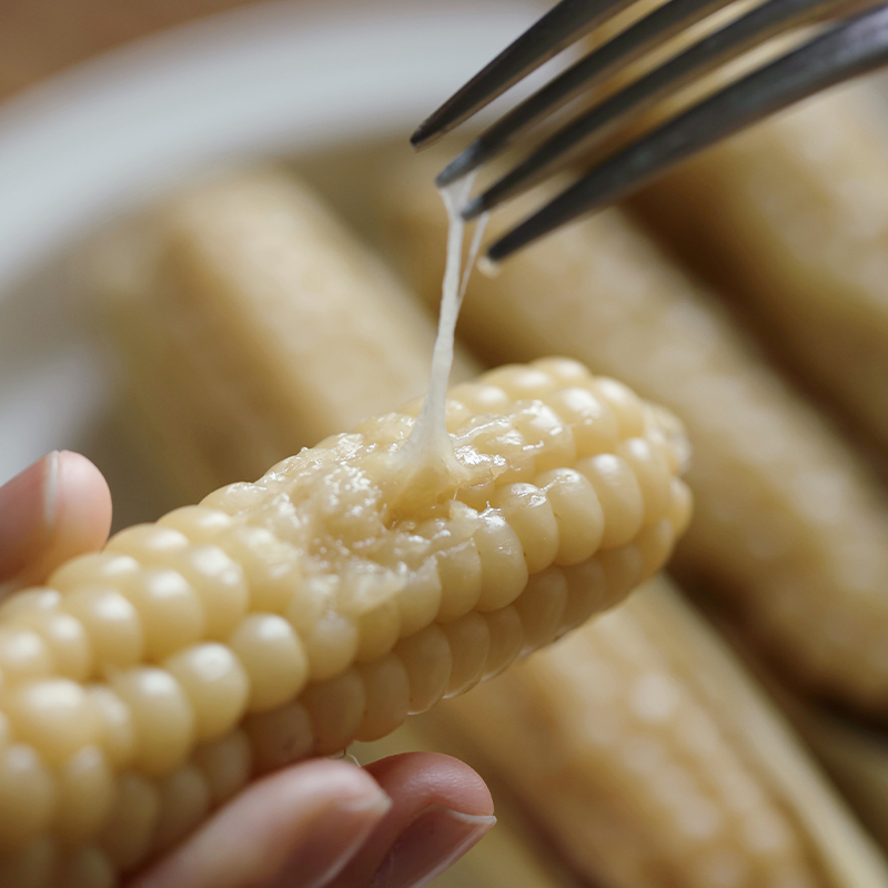 YT！悟空家拇指玉米白糯小玉米甜糯粗粮新鲜带叶加热即食孕妇早餐