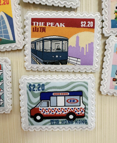 香港冰箱贴锦绣唐朝特色磁贴刺绣雪糕车山顶缆车天星小轮夜景包邮