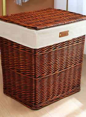 收纳筐脏衣篮藤编洗衣篮脏衣服家用衣篓装放衣服框篮子脏衣篓柳编