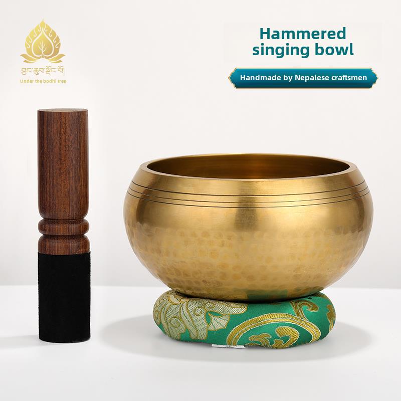 尼泊尔声音碗歌唱碗声音佛声音碗冥想瑜伽歌唱碗手工锤打铜碗大，