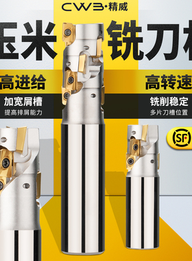 玉米铣刀BT50-D63-112 可转位高效螺旋立铣刀柄密齿铣刀1604刀片