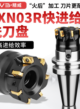 TXN03R双面快进给铣刀盘加工中心开粗数控铣刀盘通装LNMU0303刀片
