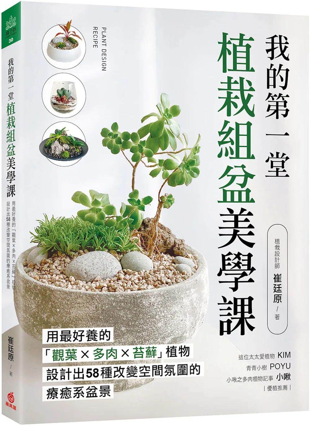 预售 我的*一堂植栽组盆美学课:用*好养的「观叶×多肉×苔藓」植物,设计出58种改变空间氛围的liao愈系盆景 苹果屋 崔廷原