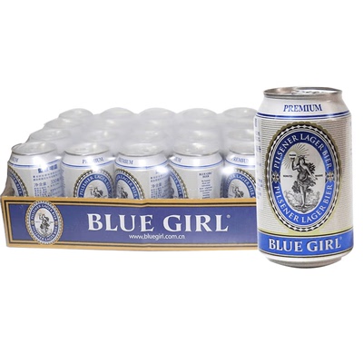 蓝妹啤酒BLUEGIRL德国酿造工艺拉格国产黄啤330ml*24罐装整箱包邮
