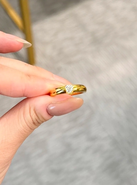 30分培育钻石戒指S925银镀金 Silver lab grown diamond ring