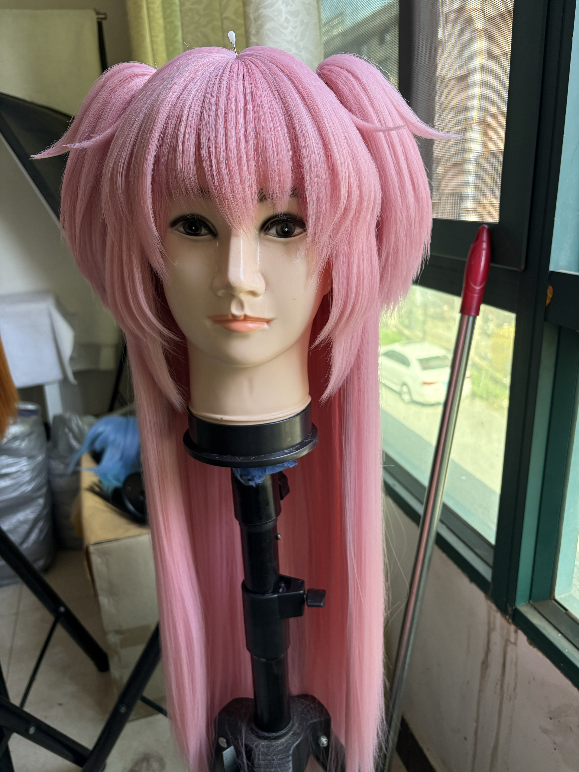 全包魔法少女小圆长发cos假发已造型好全套成品