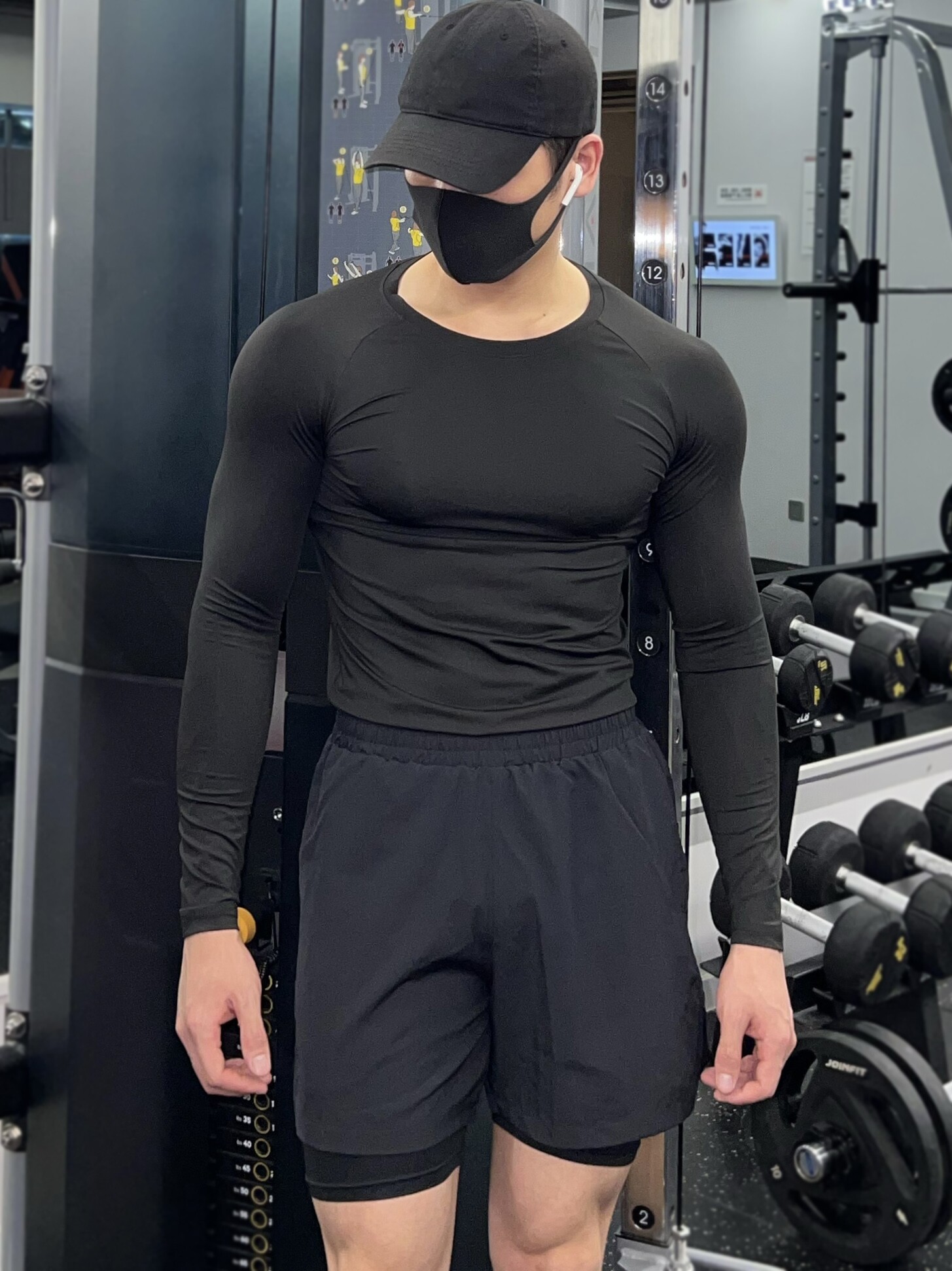 LONG SLEEVE TIGHTS MENS FALL WINTER YOGA GYM BASE SHIRT TRAINING BASKETBALL SWEAT ABSORPTION QUICK-DRYING RUNNING SPORTSWEAR