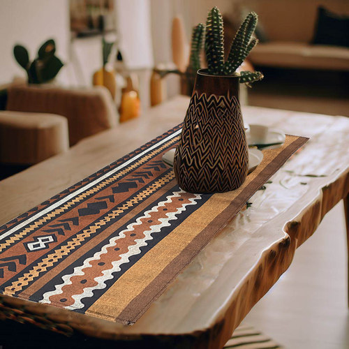 颂迦设计桌旗定制非洲摩洛哥风格