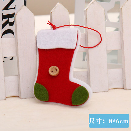 港恒圣诞装饰品 毛毡布圣诞雪花圣诞树布置挂件 花环藤条装饰挂饰