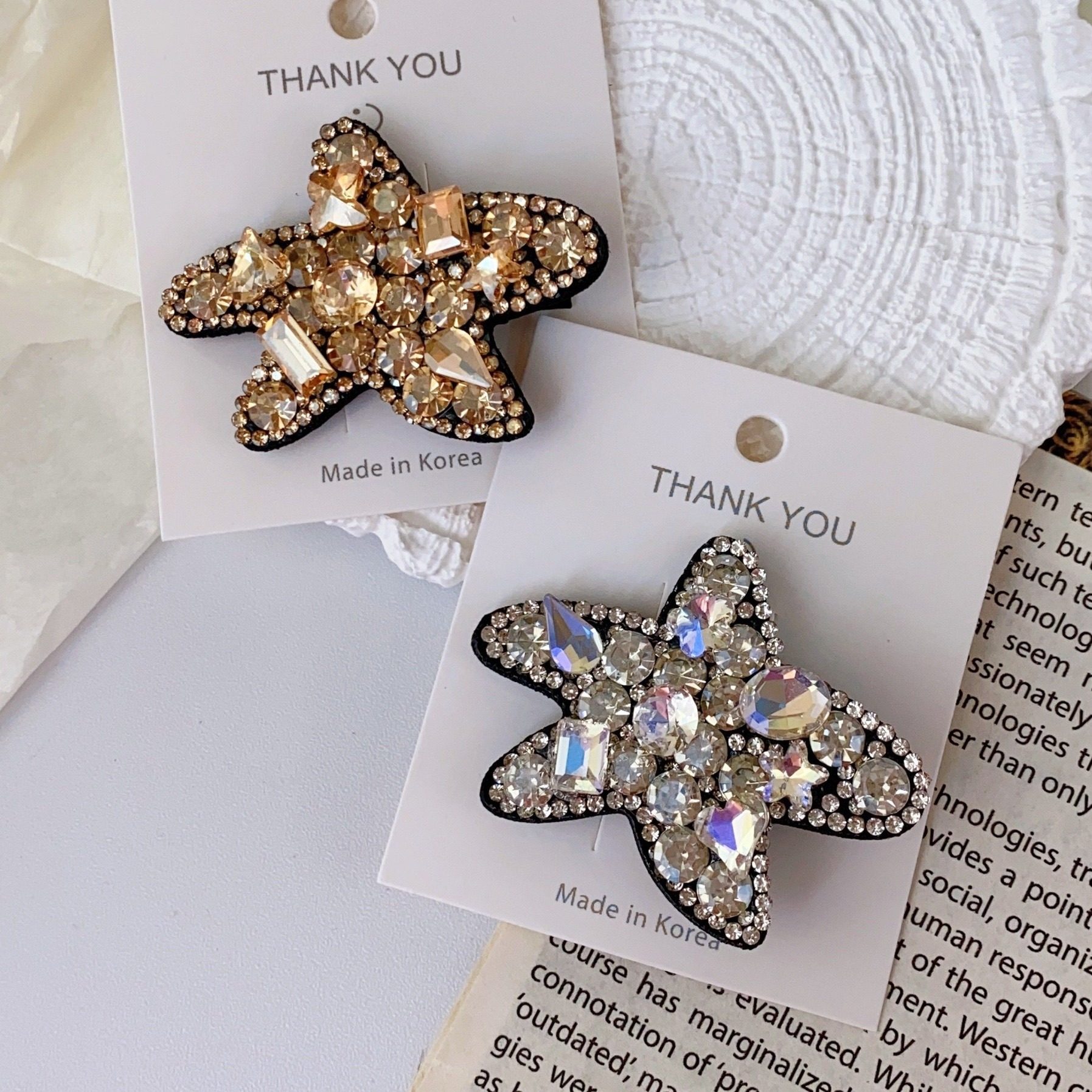 水晶海星～發家新款超闪甜美异形石海星鸭嘴夹时尚百搭轻奢侧边夹,饰品/流行首饰/时尚饰品新,发饰,淘宝优惠券,粉丝福利购,淘宝优惠卷