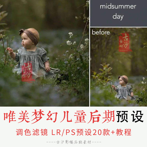 0237-LR+PS梅格·洛克斯唯美梦幻儿童后期调色Lightroom预设+教程