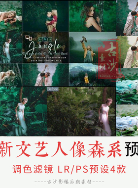 0251-LR+PS预设 清新文艺人像森系LRPS预设APP预设 4款