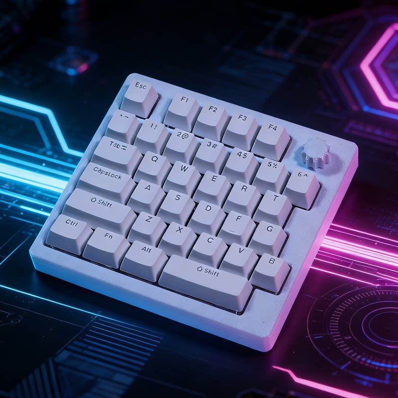 GH菜籽猫全键无冲有线单模单手游戏机械键盘全键自定义可改键