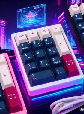 TK菜籽猫客制化自定义按改键机械键盘17键数字R4/8度有线单模套件