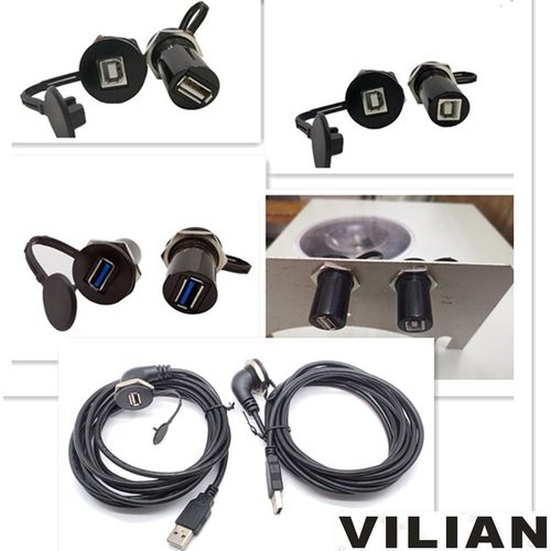 U09A面板安装式弯头USB转接器